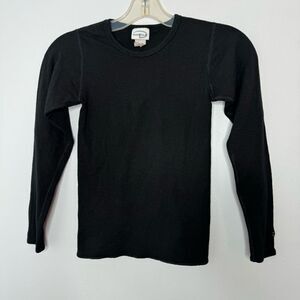 Duofold black long sleeve tee size small